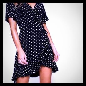 Navy polka dot dress